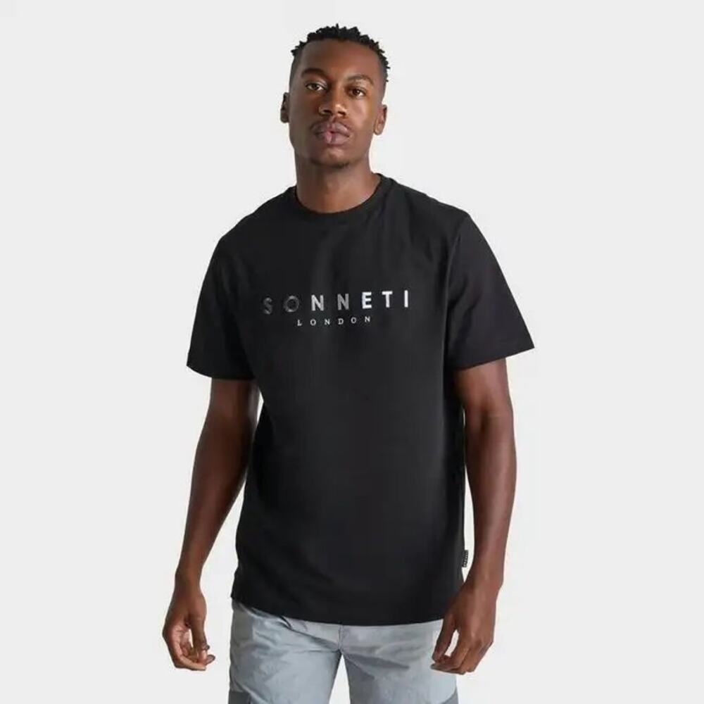 Men’s Sonneti London Logo T-Shirt Black Small EUC
